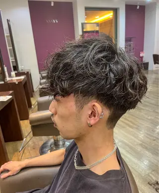 メンズ 髪質改善、パーマ 山崎純生のヘアスタイル