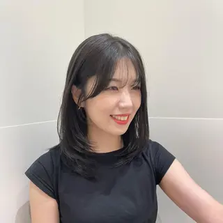ミディアム ❤︎︎韓国ヘア❤︎︎ 𝑺𝒉𝒊𝒉𝒐のヘアスタイル
