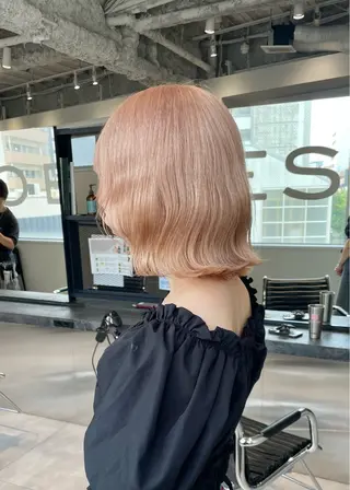 ミディアム カラー 💝ブリーチ ショート/れい💝のヘアスタイル
