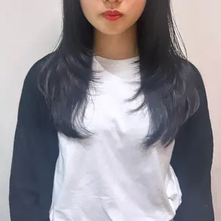 ロング カラー ヘアアレンジ 🇰🇷韓国スタイル レイヤー/ayanaのヘアスタイル