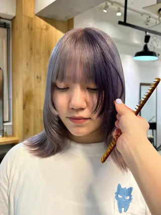 ミディアム 盛れる透明感カラー・ momokaのヘアスタイル