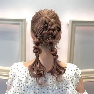 ロング ヘアアレンジ 縮毛矯正/Wカラー /アレンジ🌙あまにのヘアスタイル