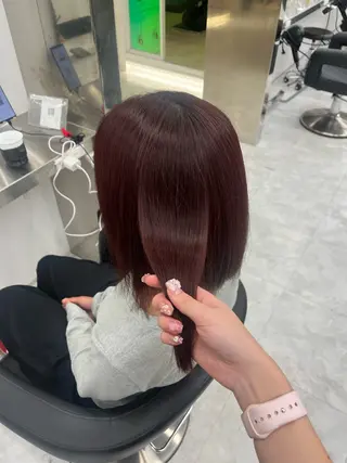 ショート カラー ヘアアレンジ 🫧‪🎀うる艶暖色 🏹Nanako🎀のヘアスタイル