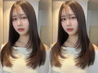 ロング カラー MOE レイヤー/新宿三丁目のヘアスタイル