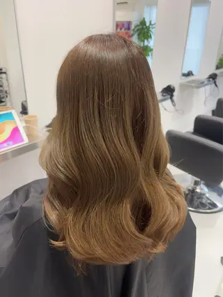 セミロング カラー 🎀透明感× 赤み消し🎀正源のヘアスタイル
