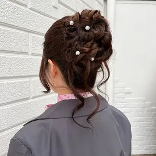 ロング ヘアアレンジ 🍯Ayu/ハイトー ン/ブリーチ/ヘアメのヘアスタイル