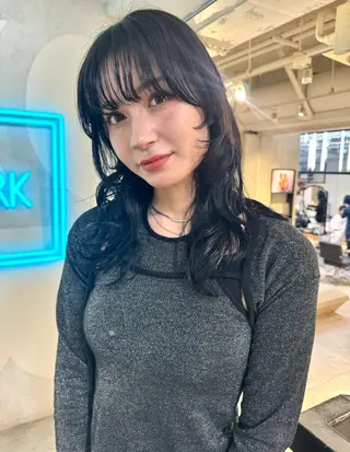 セミロング 顔周りカット/透明感 カラー✂️MEIのヘアスタイル