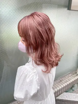 ミディアム カラー ヘアアレンジ cherir髪質改善 パーソナルカラー診断のヘアスタイル