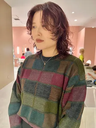 ミディアム パーマ 🌿ショート🌿 パーマ🌿淳平のヘアスタイル