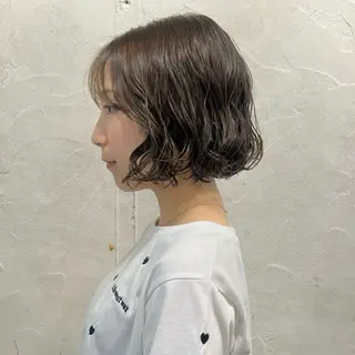 ショート パーマ akane/ボブ /ブラウンベージュのヘアスタイル