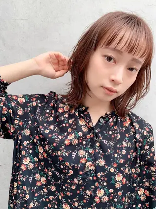 ミディアム カラー 髪質改善☆ 縮毛矯正miyuのヘアスタイル