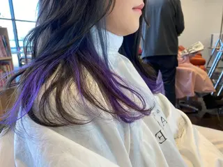 ロング カラー デザインカラー🌈 高木リョウのヘアスタイル