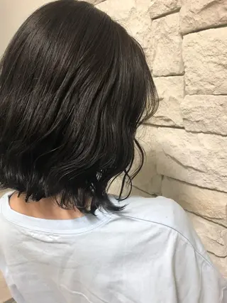 ミディアム カラー ヘアアレンジ メンズ キッズ ネイル マツエク・マツパ 透明感カラー🤎 ゆりのヘアスタイル