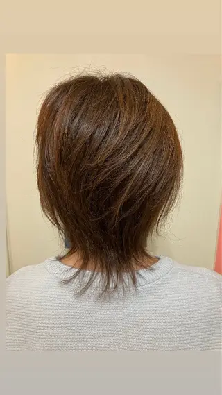 セミロング カラー 横田 尚登のヘアスタイル