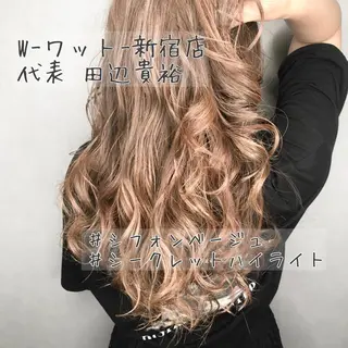 ロング カラー パーマ ヘアアレンジ メンズ キッズ ネイル マツエク・マツパ 🫧代表/新宿駅近/ 限定価格🫧田辺貴裕のヘアスタイル