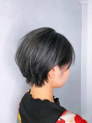 ショート カラー 前髪顔周りカット 沼田　拓斗のヘアスタイル