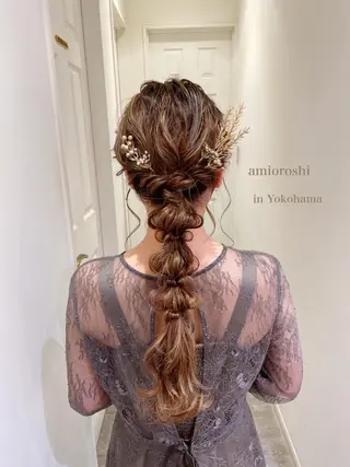 ロング ヘアアレンジ シールエクステ横浜 🐏☁️miminaのヘアスタイル