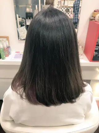 ミディアム カラー 岩谷/ブリーチ 🪽透明感カラーのヘアスタイル