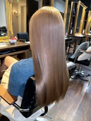 ロング カラー ヘアアレンジ 髪質改善/レイヤー 縮毛矯正/ケラチン耀のヘアスタイル