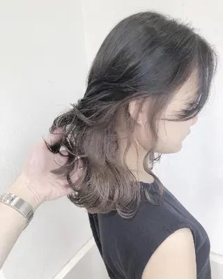 ミディアム カラー ヘアアレンジ 透明感/レイヤー 🇰🇷tomonaのヘアスタイル