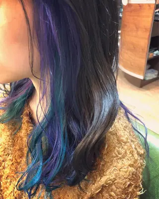 セミロング カラー 原宿サロン代表 デザインカラー伊藤卓のヘアスタイル