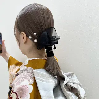 ヘアアレンジ アレンジ/ブラウン カラー HARU🕯のヘアスタイル
