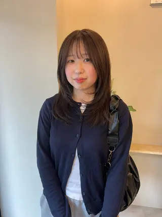 ミディアム rin/薬院 /ボブ艶カラーのヘアスタイル