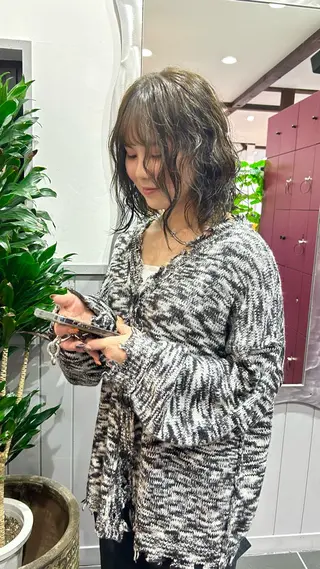 ミディアム カラー パーマ LA PENSEE BRUN/ゆりかのヘアスタイル