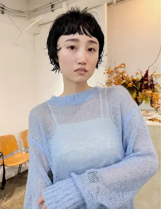 ショート パーマ 似合わせカット ケアパーマ喜来雅由のヘアスタイル