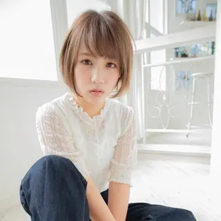 ミディアム カラー 【全席個室サロン】 NUMBER 天王寺のヘアスタイル