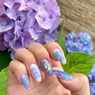 セミロング ネイル ak nail .のネイルデザイン