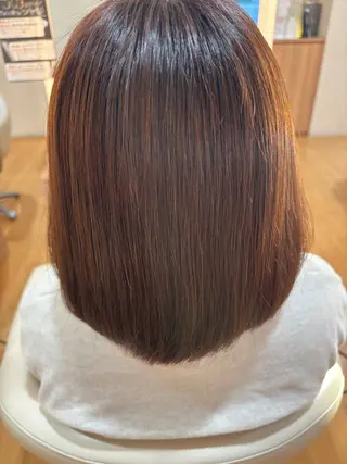 ミディアム 髪質改善カラー 清利あやなのヘアスタイル