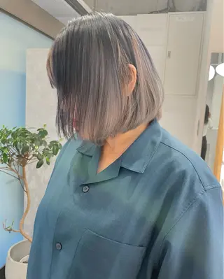 ミディアム カラー ダブルカラー,透け カラーHINARIのヘアスタイル