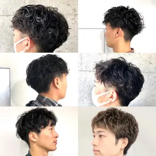 パーマ メンズ 難波/心斎橋/ボブ/ 髪質改善/ハイトーンのヘアスタイル