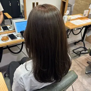 カラー 艶感カラー/オリーブ アレンジ：♡のヘアスタイル