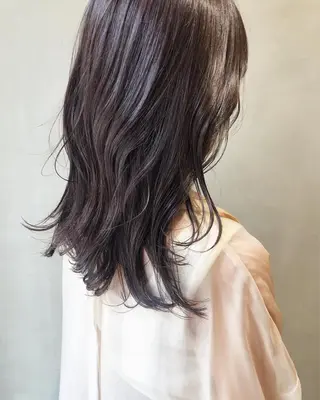 セミロング カラー ヘアアレンジ 酸性縮毛矯正🧴韓国 レイヤー/髪質改善のヘアスタイル