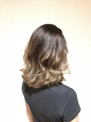 ミディアム 冨田 義智のヘアスタイル