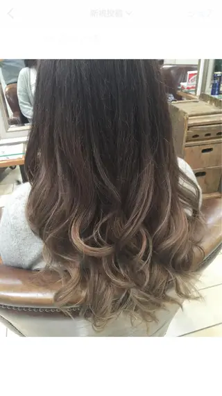 セミロング ロング カラー 透明感・艶カラー/ 坂田友梨奈のヘアスタイル