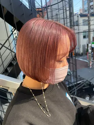 ショート カラー 酸性縮毛矯正 梅田茶屋町 Juriのヘアスタイル