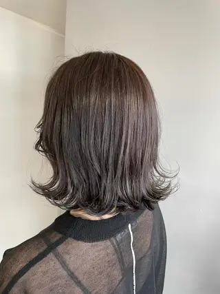 ミディアム カラー 心斎橋韓国ボブ 好原良真のヘアスタイル