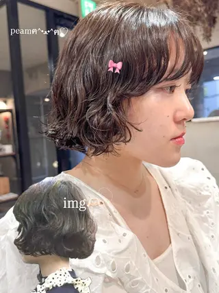 パーマ ハイトーン/パーマ 大名 sakiのヘアスタイル