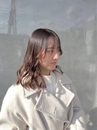 セミロング 【こっくりカラー】 🤎Umi‪🤎のヘアスタイル