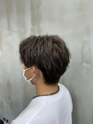 ミディアム メンズ メンズサロン代表 曲がる縮毛矯正のヘアスタイル