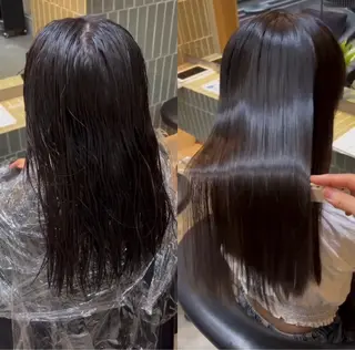 ロング 縮毛矯正・似合わせ タナカ レイヤのヘアスタイル