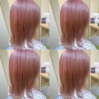 ミディアム カラー 金島 青のヘアスタイル
