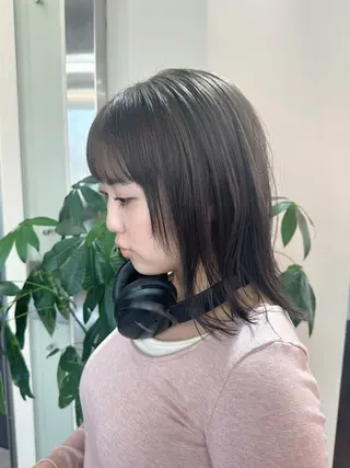 ミディアム カラー 加藤 杏のヘアスタイル