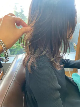 セミロング 西尾 隆介のヘアスタイル