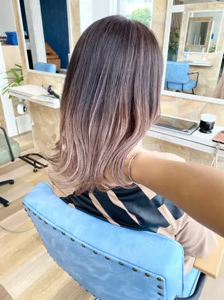 ミディアム ケアブリーチ 黒瀬有汰のヘアスタイル