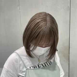 ミディアム オリーブ カラー✨有坂映哉のヘアスタイル