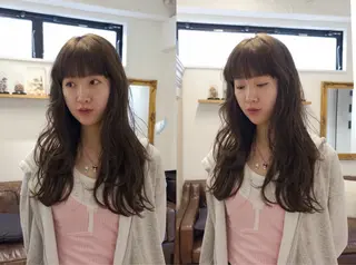 セミロング カラー じゅわっと暖色カラー 🍊Moemiのヘアスタイル